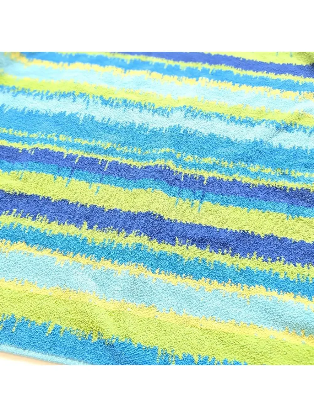 Vintage Beach Towel with Colorful Striped Zig Zag Pattern